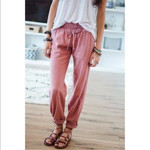 Linen pants mauve size medium